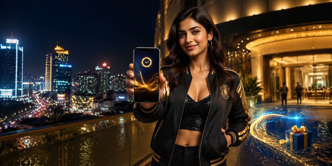 Player using a smartphone to browse qc50 promotions during cricket game